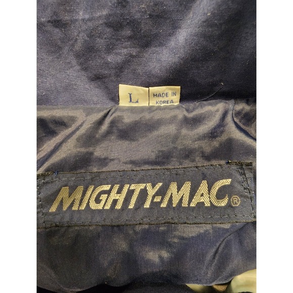 Vintage 80's Mighty Mac Jacket Windbreaker Fall Full Zip Mens Sz L - Picture 8 of 10